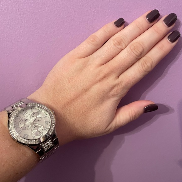 Guess Rhinestone Chronograph Watch - Picture 1 of 9